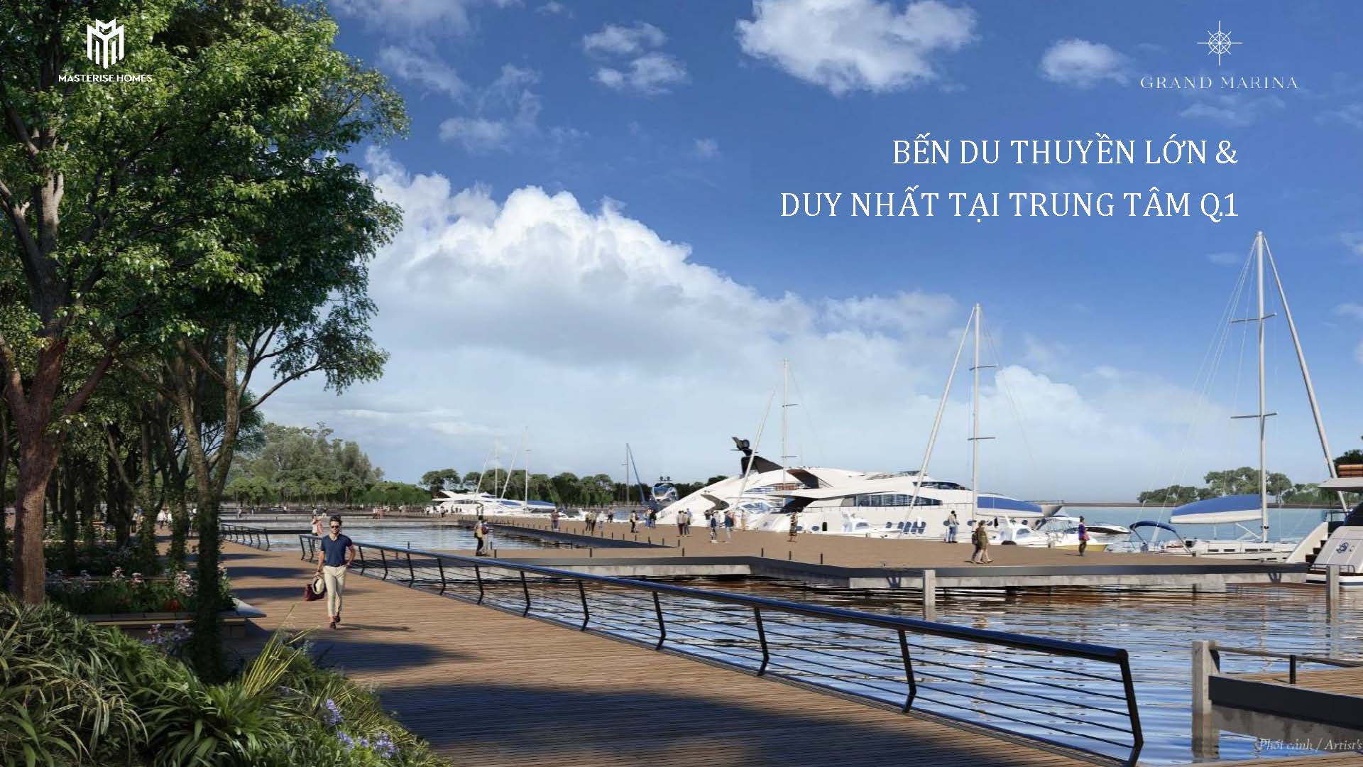 Đặc quyền di chuyển và thư giãn ấn tượng với bến du thuyền chuẩn quốc tế ngay trước mặt tiền dự án.