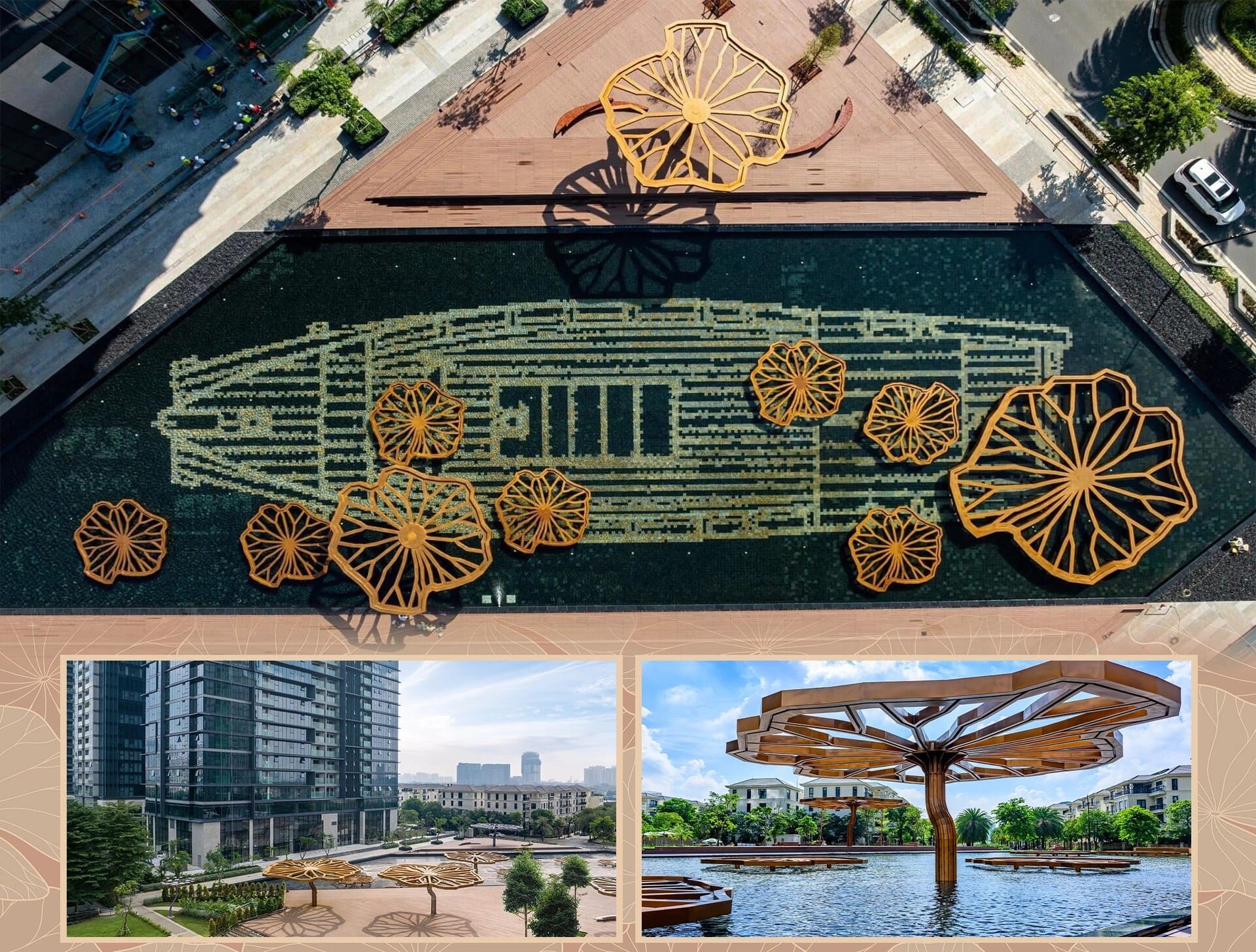 Lấy cảm hứng từ đóa sen thanh cao, công viên Lotus Park lan tỏa vượng khí và dấu ấn di sản ven sông.