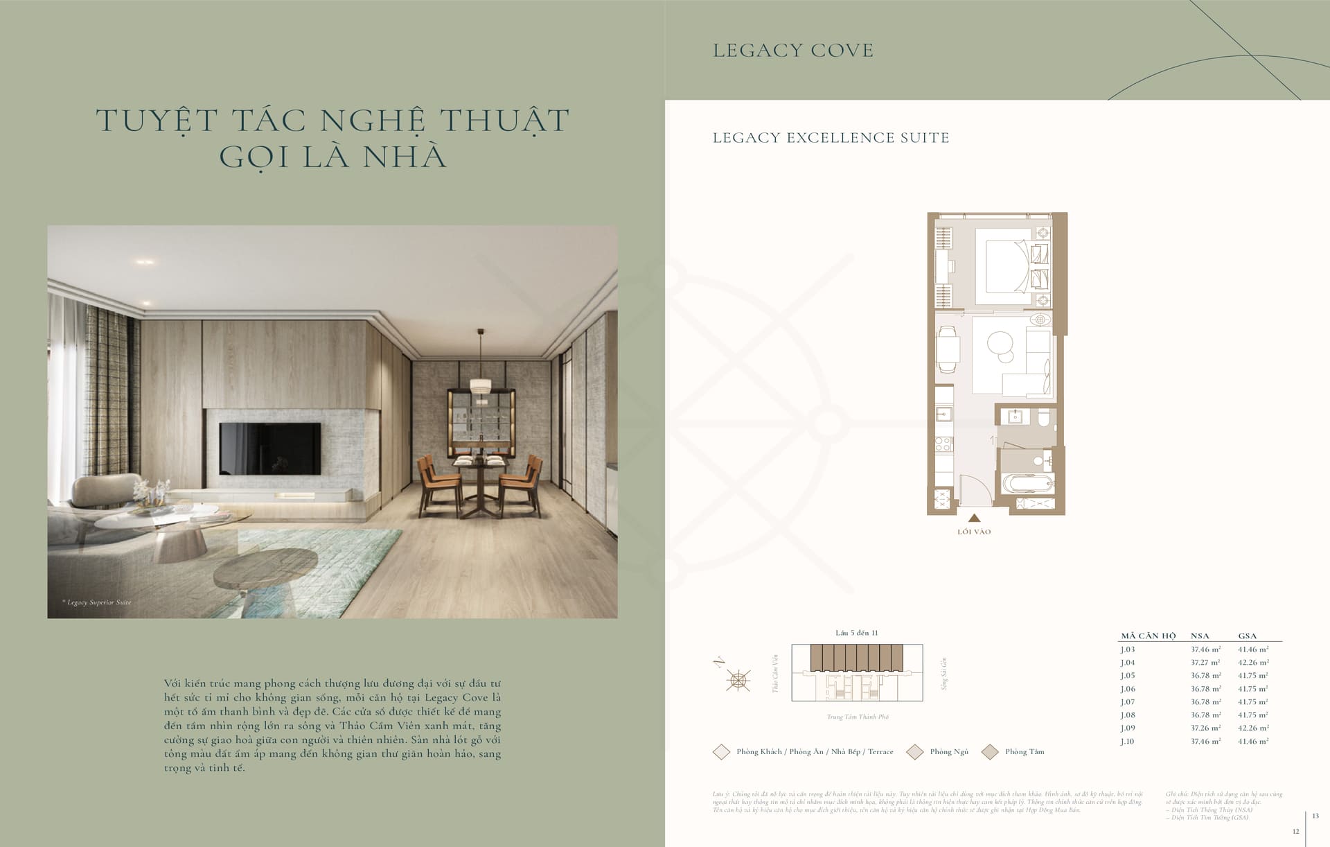 Layout căn hộ đạt tỷ lệ vàng trong thiết kế, phân chia không gian sống và nghỉ ngơi một cách hoàn hảo.