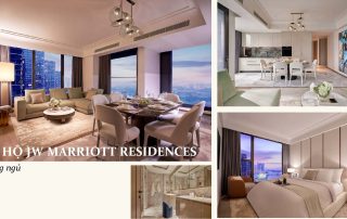 Nội thất phòng khách căn hộ Grand Marina Saigon hoàn thiện tỉ mỉ theo tiêu chuẩn thương hiệu Marriott International. Tối ưu ánh sáng tự nhiên với hệ kính kịch trần, mang lại không gian sống tinh tế, sang trọng cho gia chủ.