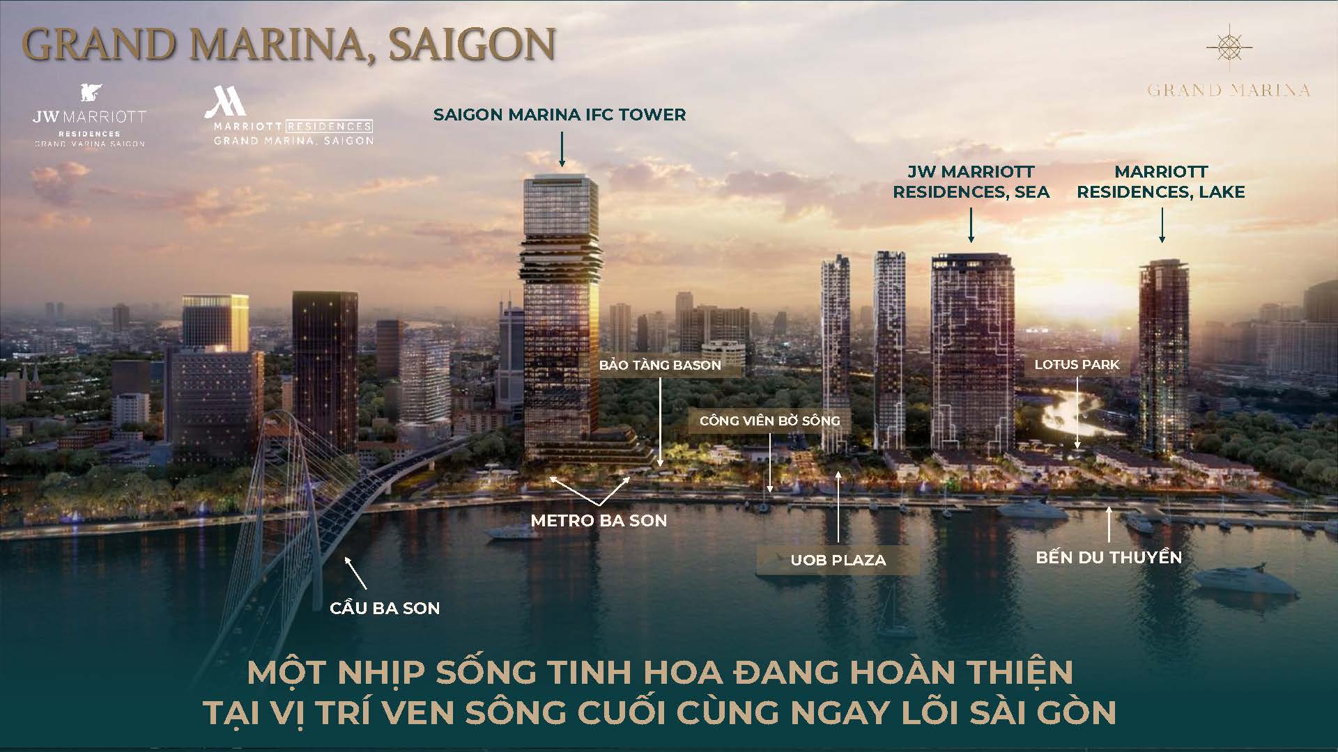 Tòa Lake Tower khẳng định vị thế tiên phong, mang đến trải nghiệm sống hàng hiệu chuẩn mực thương hiệu Marriott International.