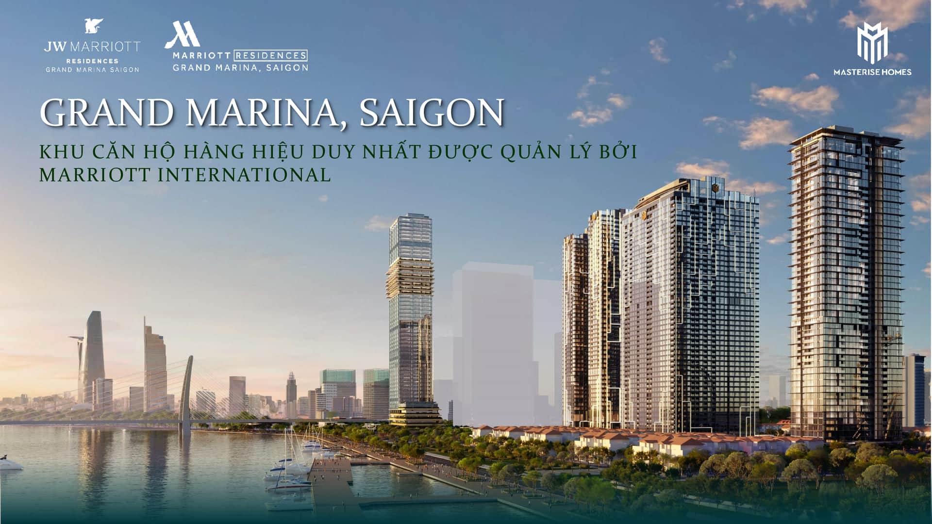 Kiến trúc hiện đại của các tòa tháp tại Grand Marina, Saigon được thiết kế bởi những đơn vị danh tiếng thế giới. Mặt kính sang trọng cùng tầm nhìn bao quát toàn cảnh thành phố và dòng sông Sài Gòn thơ mộng.