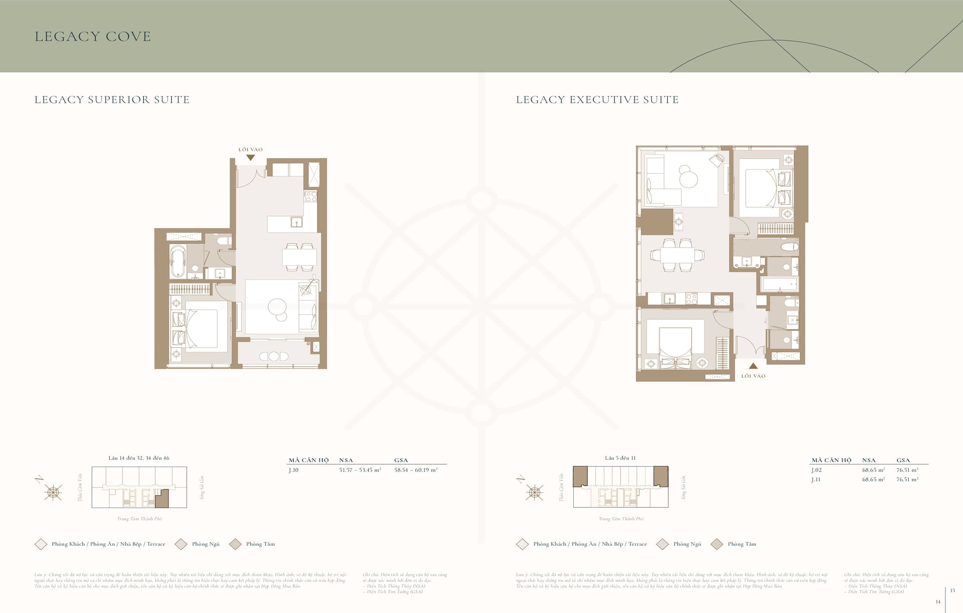 Bố cục layout mở rộng tối đa tầm nhìn, kết nối liền mạch phòng khách với ban công ngợp ánh nắng ven sông.
