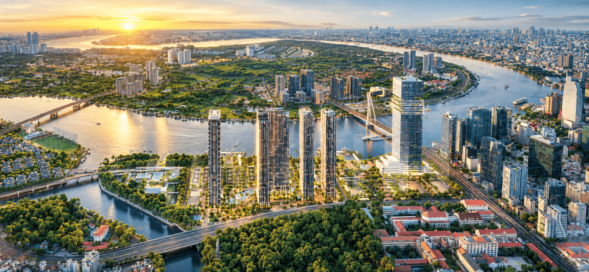 Tọa độ vàng 4 mặt thoáng vĩnh viễn giúp tối đa hóa tầm nhìn panorama và thu hút phong thủy thịnh vượng.