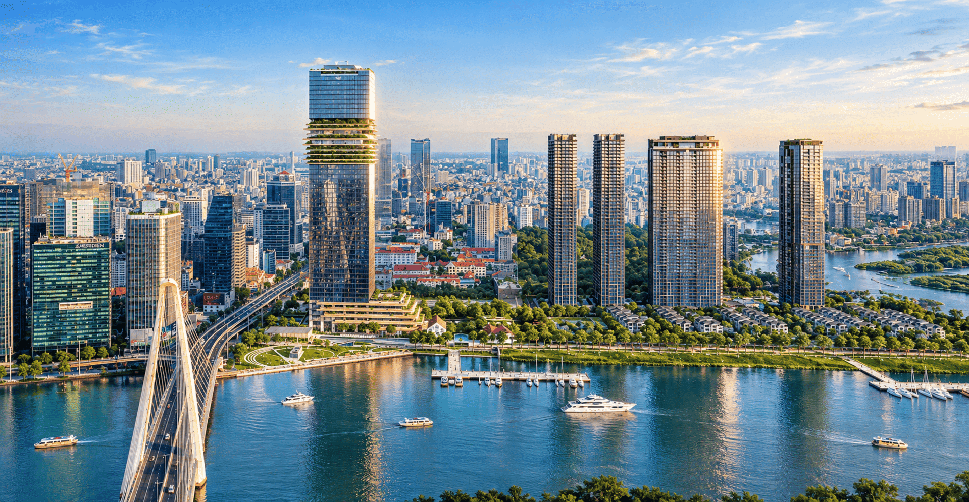 Sở hữu mạng lưới giao thông đa chiều, Grand Marina Saigon kết nối nhanh chóng tới các biểu tượng của TP.HCM.